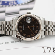 Load image into Gallery viewer, Rolex Datejust ref. 116234 Black Roman Computer Dial - Jubilee - Full Set

