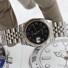 Load image into Gallery viewer, Rolex Datejust ref. 116234 Black Roman Computer Dial - Jubilee - Full Set
