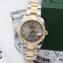 Load image into Gallery viewer, Rolex Datejust ref. 116233 Grey Roman Dial - Oyster Bracelet - Full Set
