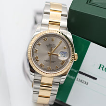 Load image into Gallery viewer, Rolex Datejust ref. 116233 Grey Roman Dial - Oyster Bracelet - Full Set
