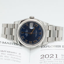 Load image into Gallery viewer, Rolex Datejust ref. 116200 Blue Roman Dial - Oyster Bracelet - Full Set
