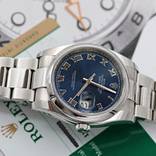 Load image into Gallery viewer, Rolex Datejust ref. 116200 Blue Roman Dial - Oyster Bracelet - Full Set
