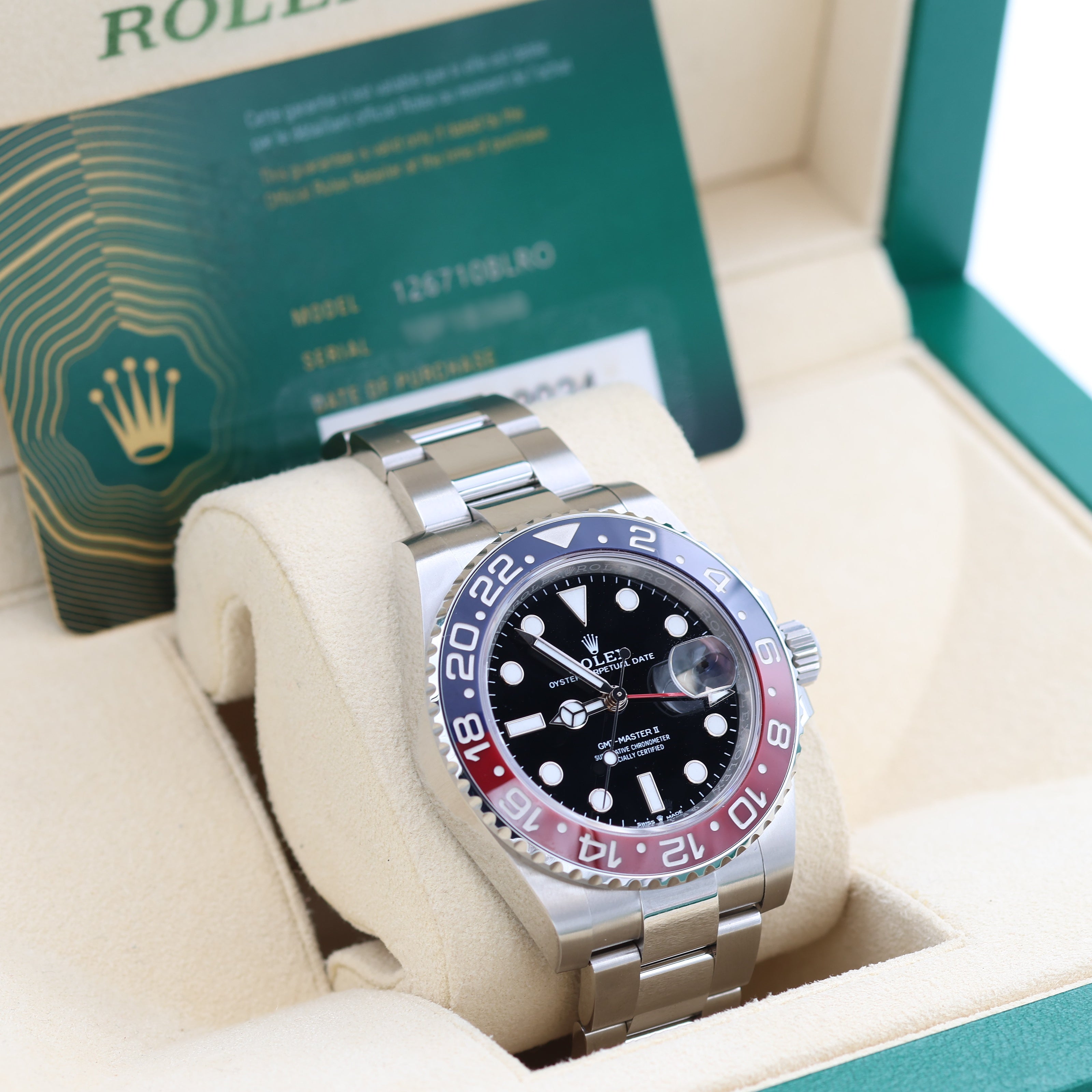 Rolex GMT Master ref. 126710BLRO - Oyster Bracelet - Full Set