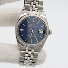 Indlæs billede til gallerivisning Rolex Datejust ref. 1603 - Steel Bezel - Blue Soleil dial (V III) - Jubilee Bracelet
