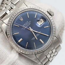 Indlæs billede til gallerivisning Rolex Datejust ref. 1603 - Steel Bezel - Blue Soleil dial (V III) - Jubilee Bracelet
