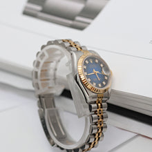 Carica l'immagine nel visualizzatore di Gallery, Rolex Datejust Lady ref. 69173 - Blue Degradee Diamonds Dial - Jubilee - Full Set
