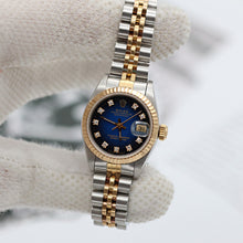Carica l'immagine nel visualizzatore di Gallery, Rolex Datejust Lady ref. 69173 - Blue Degradee Diamonds Dial - Jubilee - Full Set
