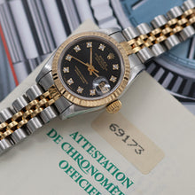 Load image into Gallery viewer, Rolex Datejust Lady ref. 69173 - Black Diamonds Dial - Jubilee Bracelet - Full Set
