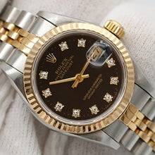 Load image into Gallery viewer, Rolex Datejust Lady ref. 69173 - Black Diamonds Dial - Jubilee Bracelet - Full Set
