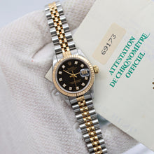 Load image into Gallery viewer, Rolex Datejust Lady ref. 69173 - Black Diamonds Dial - Jubilee Bracelet - Full Set
