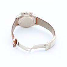 Załaduj obraz do przeglądarki galerii, Rolex Daytona ref. 116519 Black Dial with Diamonds - White Gold 18K - Leather Strap
