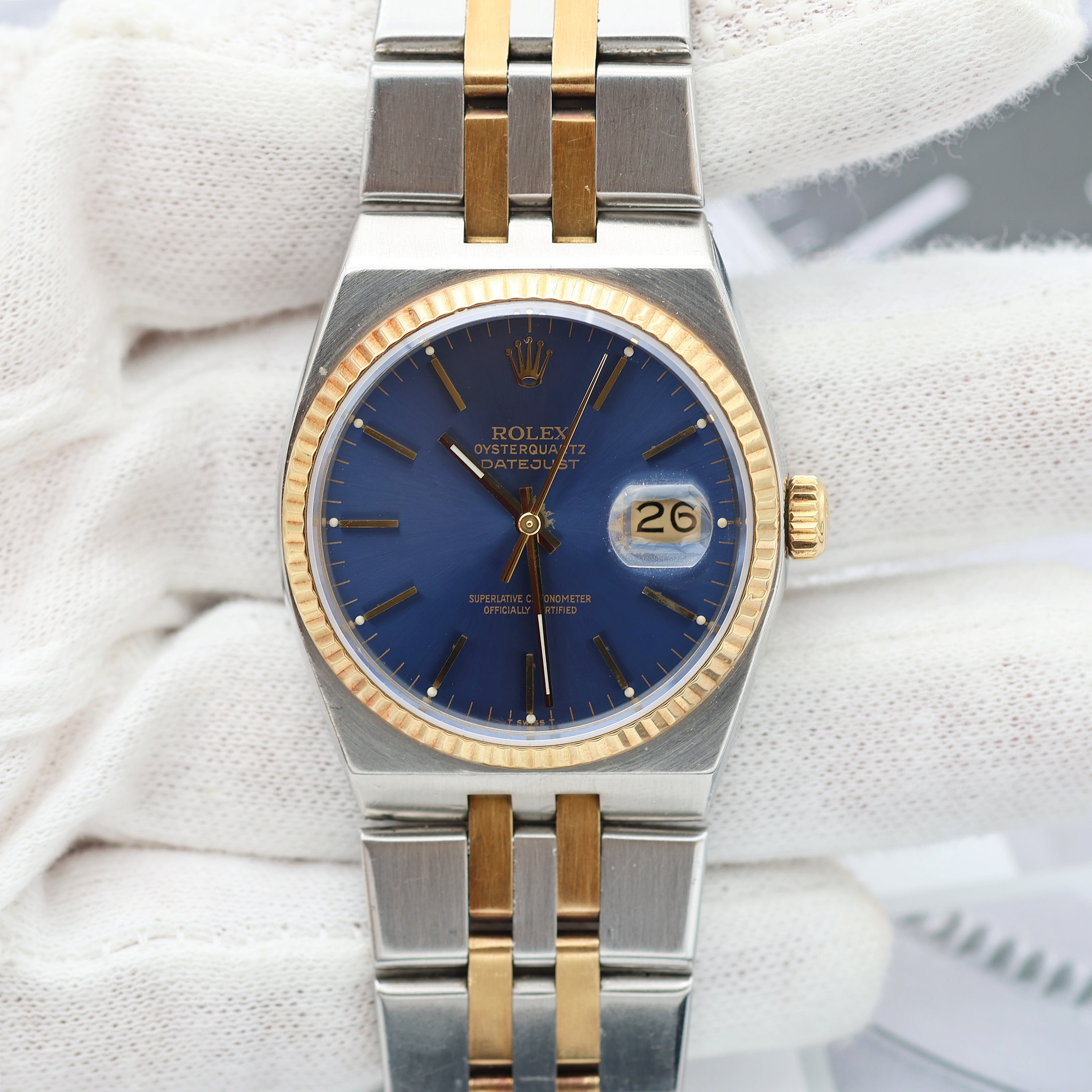 Rolex Datejust Oyster-Quartz ref. 17013 Blue Dial