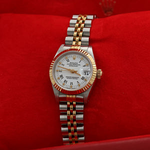 Rolex Datejust Lady ref. 69173 Steel/Gold - White Roman Dial - Full Set