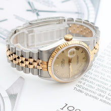 Bild in Galerie-Viewer laden, Rolex Datejust 36 Ref. 16233 Champagne Römische Zifferblatt - Full Set
