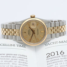 Load image into Gallery viewer, Rolex Datejust ref. 16013 Champagne Linen Dial - Jubilee Bracelet
