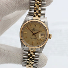 Load image into Gallery viewer, Rolex Datejust ref. 16013 Champagne Linen Dial - Jubilee Bracelet

