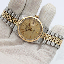 Load image into Gallery viewer, Rolex Datejust ref. 16013 Champagne Linen Dial - Jubilee Bracelet
