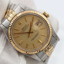 Load image into Gallery viewer, Rolex Datejust ref. 16013 Champagne Linen Dial - Jubilee Bracelet
