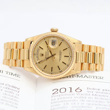 Load image into Gallery viewer, Rolex Day-Date 36 ref. 18038 - Champagne dial
