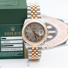 Charger l'image dans la galerie, Rolex Datejust 36 ref. 116231 Sundust Roman Dial - Jubilee - Full Set

