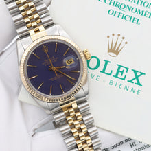 Load image into Gallery viewer, Rolex Datejust ref. 16013 - Blue Dial - Jubilee - Full Set
