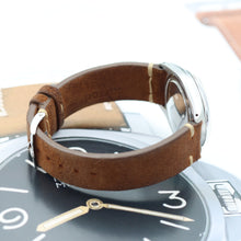 Charger l'image dans la galerie, Rolex Precision ref. 6694 - Silver Dial with Golden Indexes (V2) - Leather Strap
