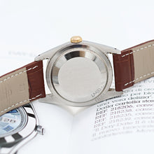 Load image into Gallery viewer, Rolex Datejust 36 ref. 16233 Champagne dial - Leather Strap - Full Set
