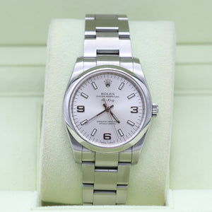 Rolex Oyster Perpetual ref. 114200 Dial Silver 3-6-9 - Full Set