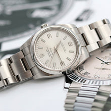 Load image into Gallery viewer, Rolex Oyster Perpetual ref. 114200 Dial Silver 3-6-9 - Full Set
