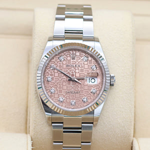 Rolex Datejust ref. 126234 Pink Millennary Computer Dial Oyster bracelet - Full Set