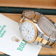 Bild in Galerie-Viewer laden, Rolex Date ref. 15233 White Roman Dial Oyster Bracelet Steel/Gold - Full Set

