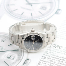 Załaduj obraz do przeglądarki galerii, Rolex Oyster Perpetual Date ref. 15210 Black dial - Full Set
