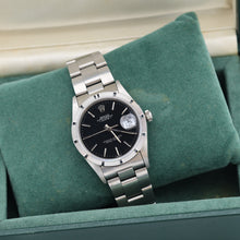 Załaduj obraz do przeglądarki galerii, Rolex Oyster Perpetual Date ref. 15210 Black dial - Full Set
