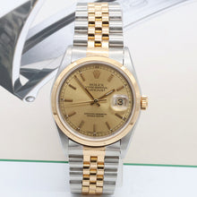 Kép betöltése a galériamegjelenítőbe: Rolex Datejust ref. 16203 Champagne Circle Dial - Jubilee Bracelet - Full set
