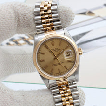 Kép betöltése a galériamegjelenítőbe: Rolex Datejust ref. 16203 Champagne Circle Dial - Jubilee Bracelet - Full set
