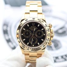 Załaduj obraz do przeglądarki galerii, Rolex Daytona ref. 116508 - Black dial -  18K Yellow Gold - Full Set
