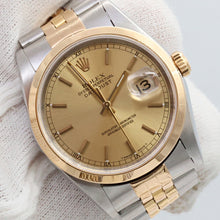 Kép betöltése a galériamegjelenítőbe: Rolex Datejust ref. 16203 Champagne Circle Dial - Jubilee Bracelet - Full set
