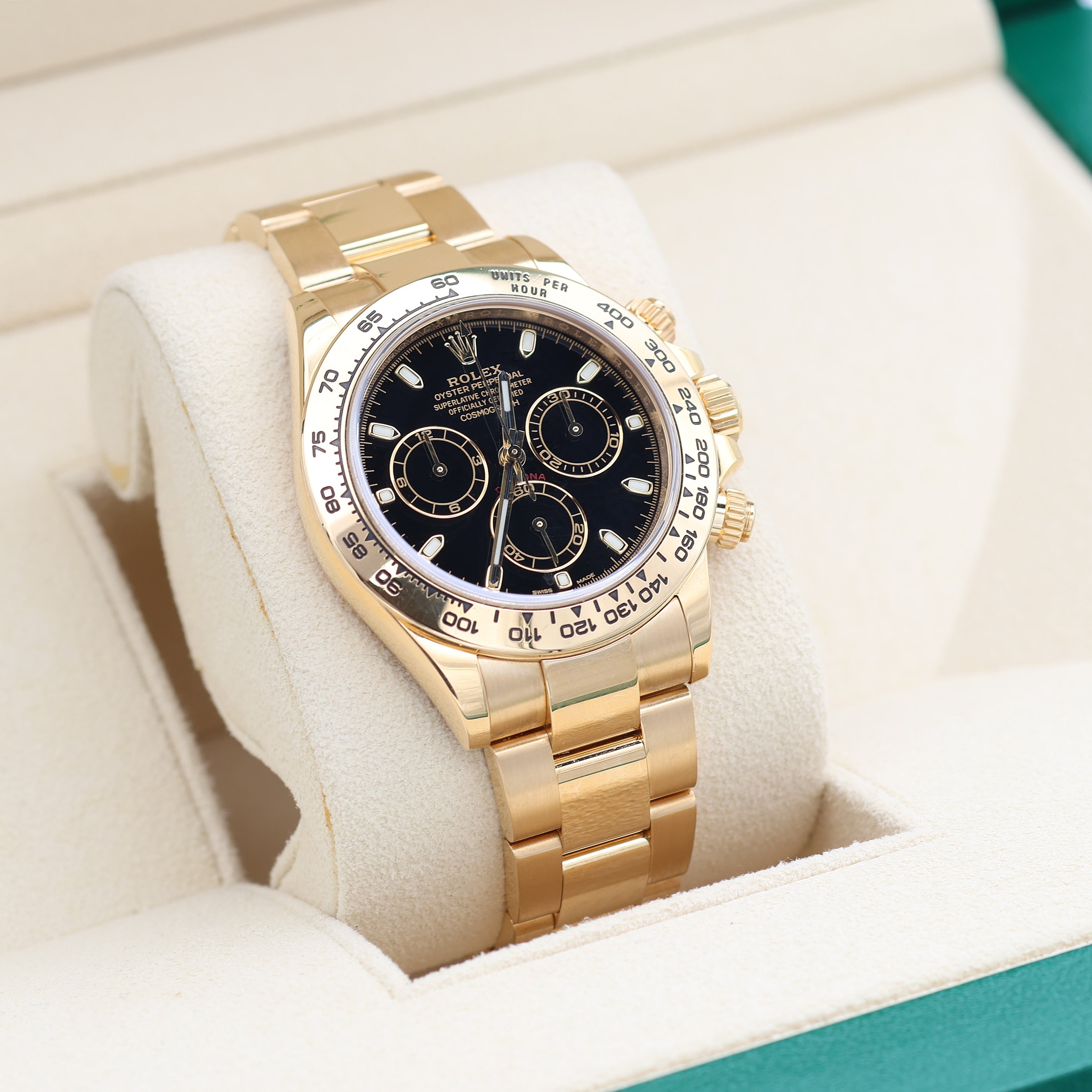 Rolex Daytona ref. 116508 - Black dial -  18K Yellow Gold - Full Set