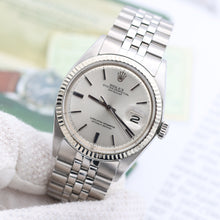 Załaduj obraz do przeglądarki galerii, Rolex Datejust ref. 1601 - White Gold Bezel - Silver dial (V)
