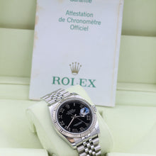 Cargar imagen en el visor de la galería, Rolex Datejust ref. 116234 Black Roman Dial - Jubilee - Full Set
