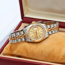 Indlæs billede til gallerivisning Rolex Datejust Lady ref. 69173 Steel/Gold - Champagne Circle Dial - Full Set
