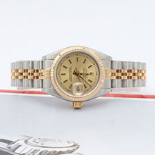 Indlæs billede til gallerivisning Rolex Datejust Lady ref. 69173 Steel/Gold - Champagne Circle Dial - Full Set
