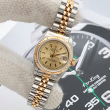 Indlæs billede til gallerivisning Rolex Datejust Lady ref. 69173 Steel/Gold - Champagne Circle Dial - Full Set
