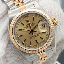 Indlæs billede til gallerivisning Rolex Datejust Lady ref. 69173 Steel/Gold - Champagne Circle Dial - Full Set
