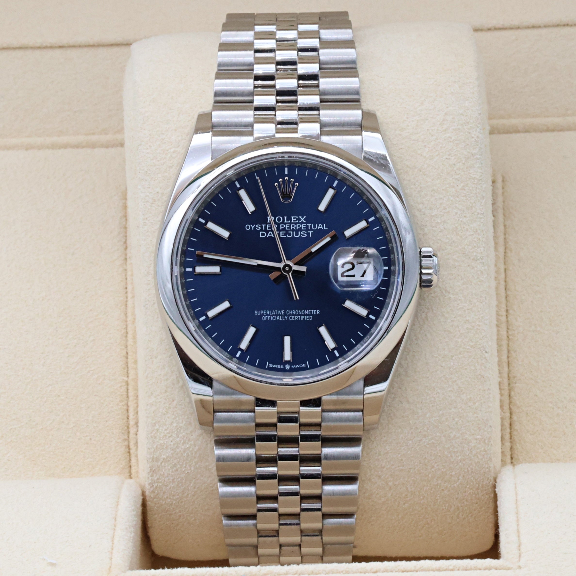 Rolex Datejust ref. 126200 Blue Dial Jubilee bracelet - Full Set