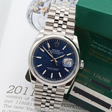 Load image into Gallery viewer, Rolex Datejust ref. 126200 Blue Dial Jubilee bracelet - Full Set
