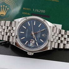 Load image into Gallery viewer, Rolex Datejust ref. 126200 Blue Dial Jubilee bracelet - Full Set
