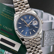 Load image into Gallery viewer, Rolex Datejust ref. 126200 Blue Dial Jubilee bracelet - Full Set
