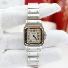 Załaduj obraz do przeglądarki galerii, Cartier Santos Galbée - Quartz - Ref. 1057930 - Full Set
