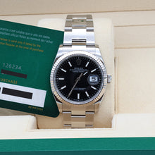 Load image into Gallery viewer, Rolex Datejust ref. 126234 Black Dial Oyster bracelet - Full Set
